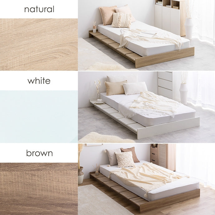 マットレス シングル Yuseong 幅120cm幅広すのこローベッド ボンネルマットレス付き