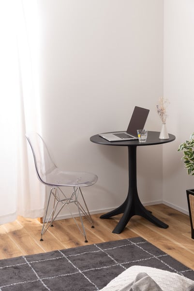 ダイニングテーブル カフェテーブル 幅70×奥行70×高さ73cm ダイニング家具 ブラック 全2色