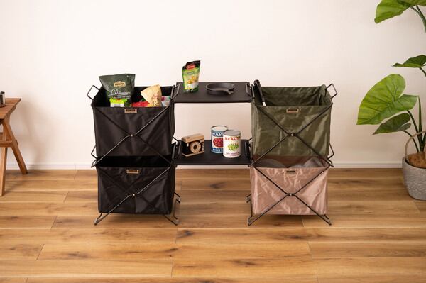 ストレージ フォールディングバスケット 幅42×奥行34×高さ35cm リビング収納 キング 完成品