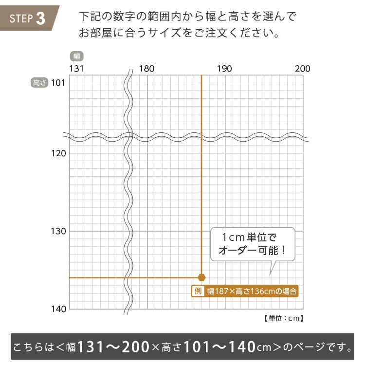 1cm単位のオーダー対応! 調光ロールスクリーン 幅131~200cm×高さ101~140cm DI スチール