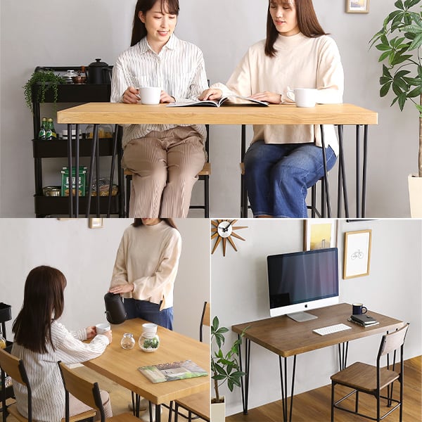 チェア ヴィンテージ背もたれ付きダイニング5点セット テーブル ヴィンテージ調 4人掛け オシャレ