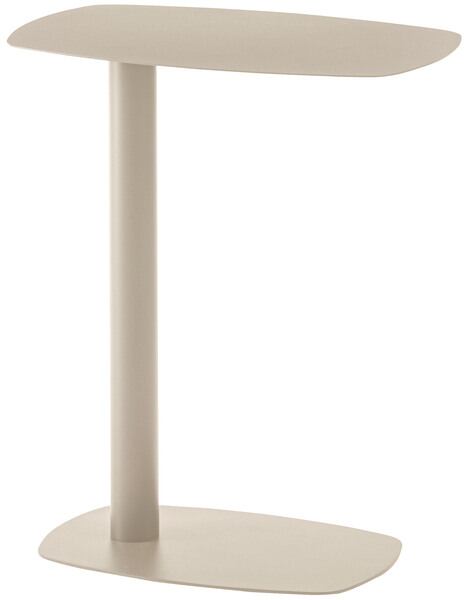 サイドテーブル 幅28×奥行42×高さ50.5cm ベージュ ダークグレー オレンジ スチール