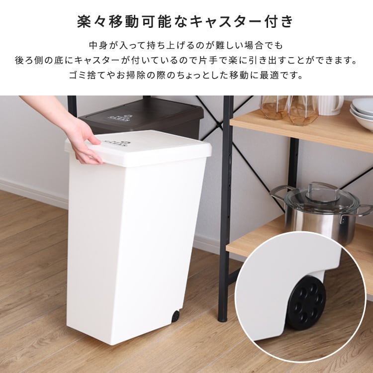 スライドオープンタイプ ゴミ箱30L ゴミ箱 30L ダストボックス 屋外 屋内 キャスター付き