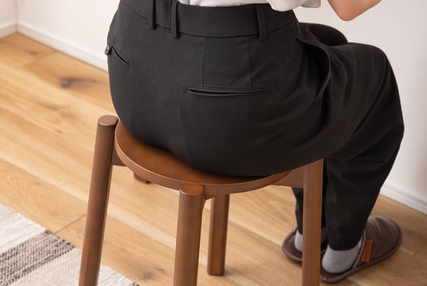 スツール 幅38×奥行38×高さ44.5cm オットマン 腰掛け キング 完成品 組立不要 北欧