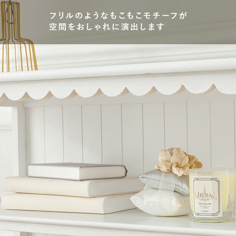 キャビネット キャビネット-MCC4杯-フリル 4杯 70×30×75cm サイドボード 完成品