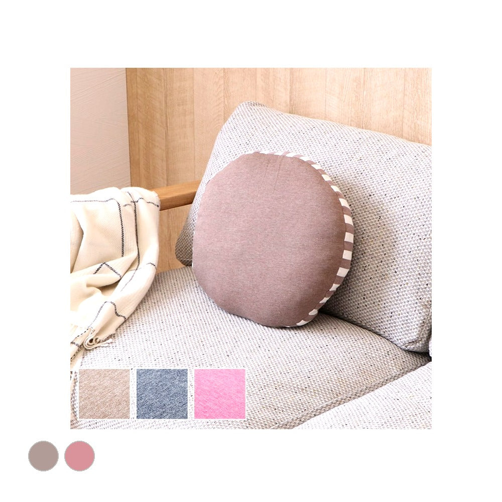 クッション エルマー 円形 セアテ BR 40X40 40R×5cm 日用品 伸縮