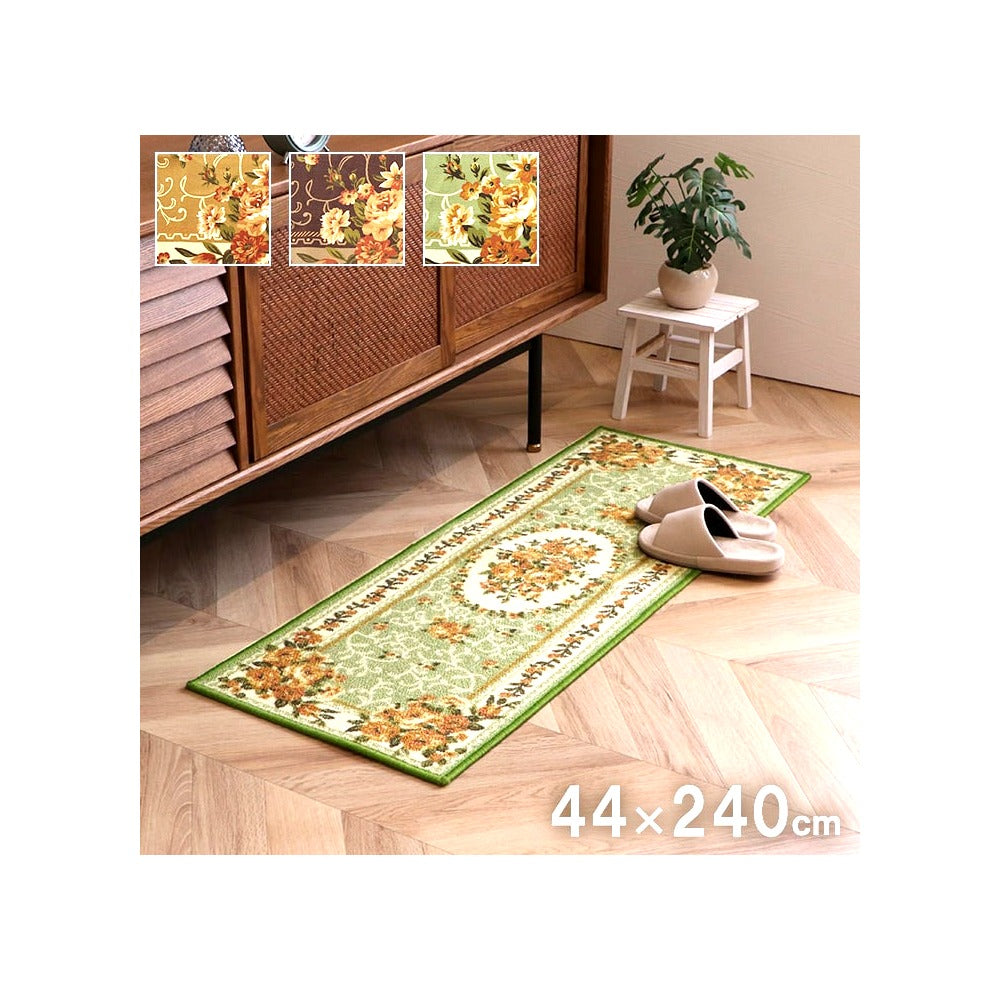 キッチンマット 撥水キャンベル マット BE 44X240 44×240cm ラグマット カーペット
