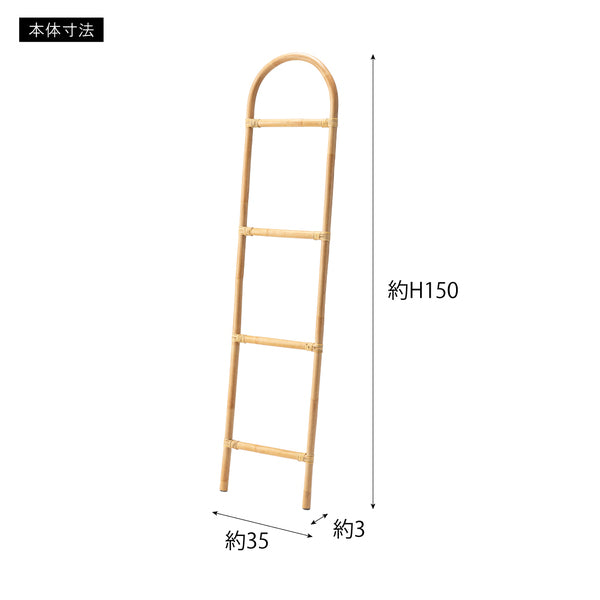 ラダーハンガー 幅35×奥行3×高さ150cm 衣類収納 完成品 組立不要 省スペース スリム 薄型