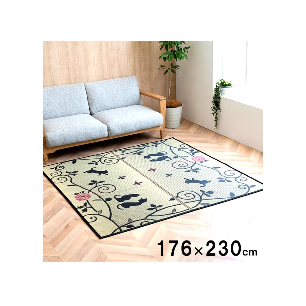 ラグ DXクロネコ 長方形 176X230 176×230cm ラグマット カーペット 絨毯 抗菌