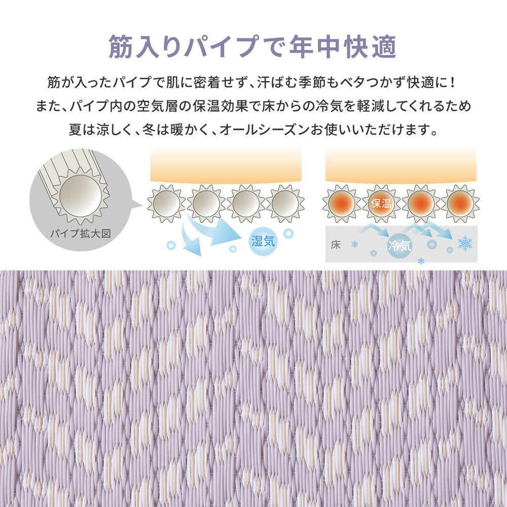 ラグ カーペット 江戸間 洗えるい草風カーペット パスラッシュ 2畳 174×174 ラグマット