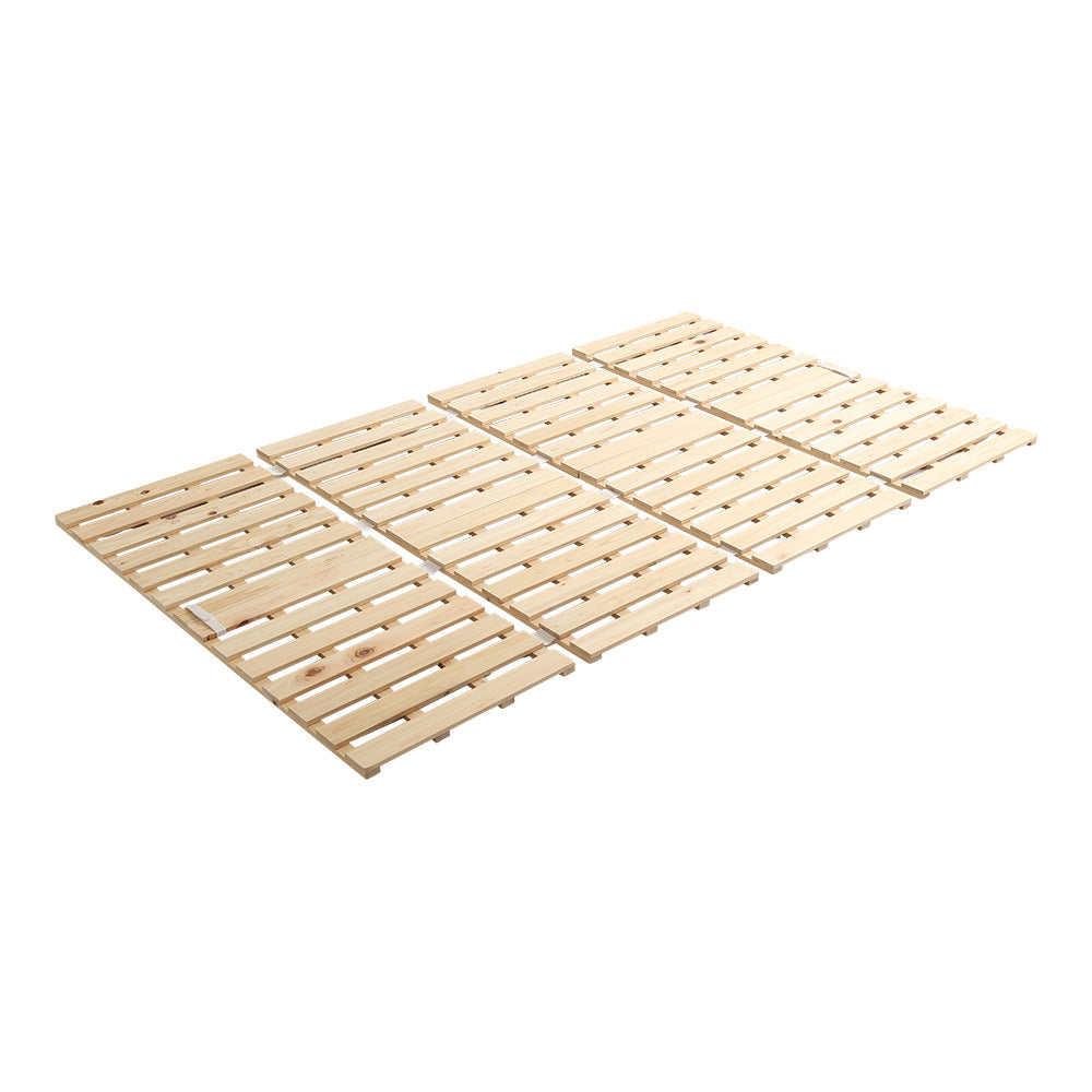 マット すのこベッド四つ折り式 檜仕様(ダブル) 140x196x2.5cm 家具 インテリア 湿気