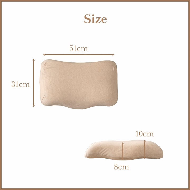 首やすらぎ枕 31×51cm 中 枕 31X51 日用品 寝具 理想の寝姿勢となります。
