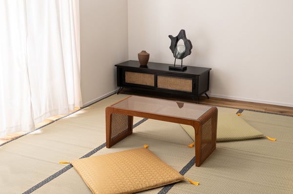 ホウジ 座布団 幅70×奥行70×高さ7cm 日用品 完成品 組立不要 撥水 ゴールド イエロー