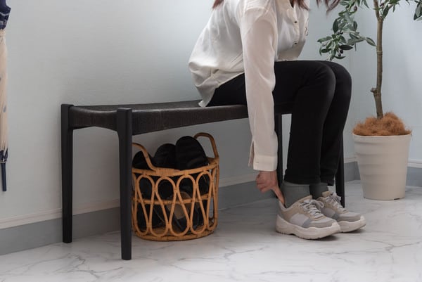 ペーパーコードベンチ 幅105×奥行36×高さ46cm チェア ダイニングチェア デザインチェア