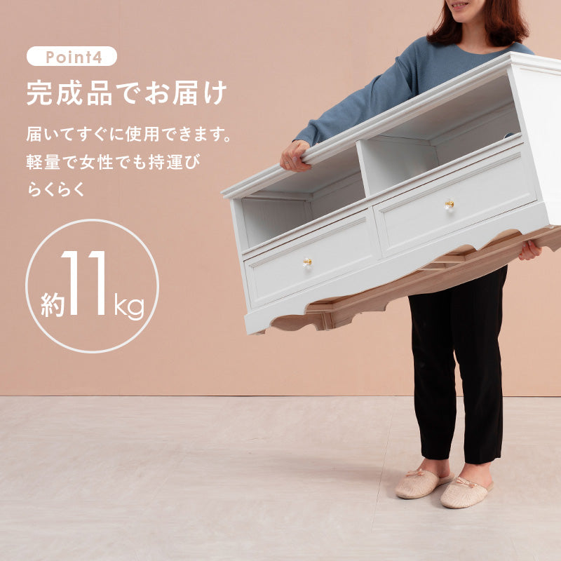 テレビ台 テレビ台(クリスタル取っ手) MTV-6593 (約)幅110×奥行33.5×高さ42cm