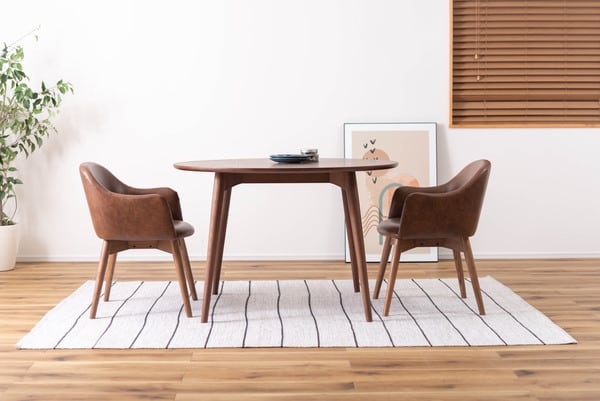 カラメリ 円形ダイニングテーブル 幅110×奥行110×高さ72cm ダイニング家具 北欧 ブラウン