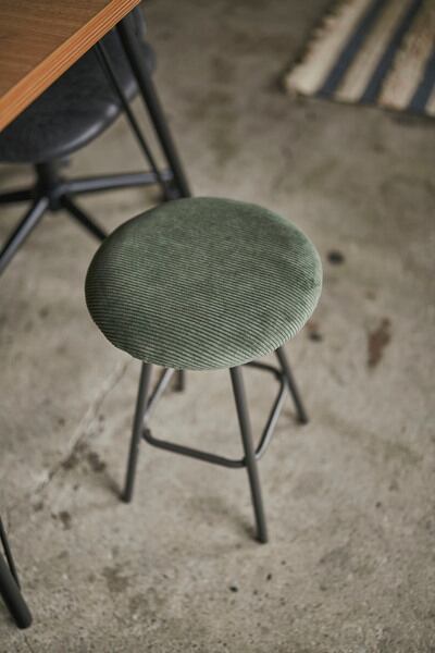 スツール 幅29×奥行29×高さ45cm オットマン 腰掛け グリーン ライトグレー おしゃれ 椅子 スチール