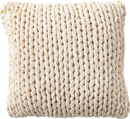 ファブリック ニットクッション 幅40×奥行40×高さ16cm 完成品 ブルー