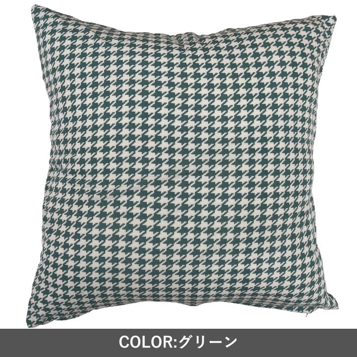 クッションカバー フローレット GN 45X45 45×45cm 日用品