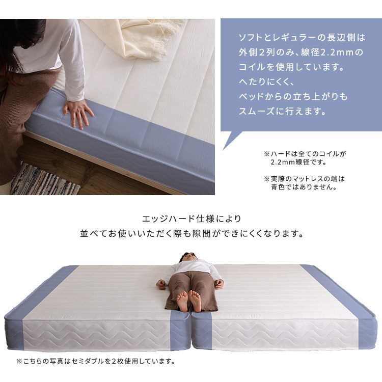 夫婦 カップル 日本製ポケットコイルマットレス nukkua-ヌックア- (ワイドダブル) 幅150×奥行195cm 防ダニ 抗菌