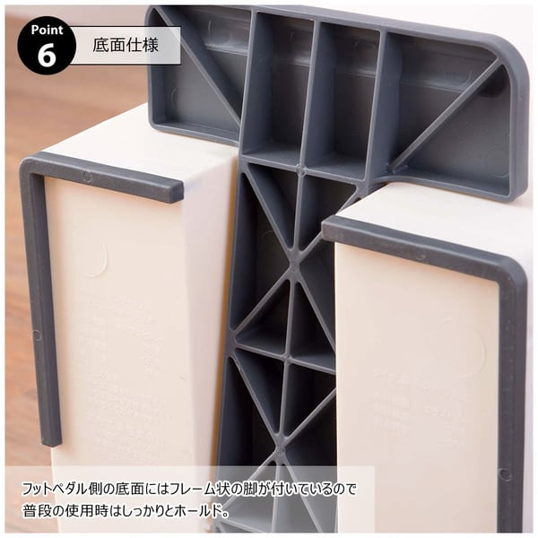 ダストボックス スライドペダルペール45L 幅26×奥行44.5×高さ58cm 日用品 完成品 屋外