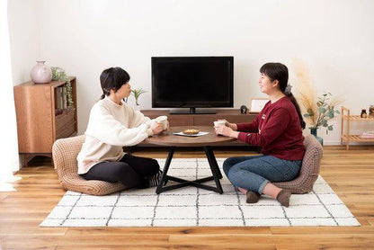 ラウンドテーブル L 幅75×奥行75×高さ40cm ローテーブル センターテーブル ミックス スチール