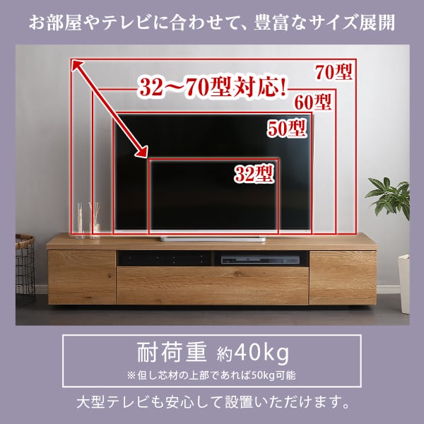 シンプルで美しいスタイリッシュなテレビ台(テレビボード) 木製 幅180cm 日本製・完成品 家具