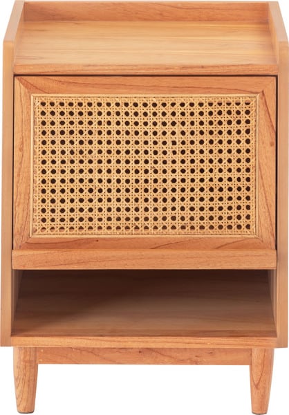 サイドテーブル ナイトテーブル 幅40×奥行38.5×高さ52cm 引き出し付き 完成品 組立不要