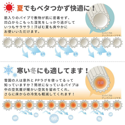 ラグ 江戸間 洗えるい草風カーペット 涼風 りょうふう 1帖 87×174 ラグマット 日本製