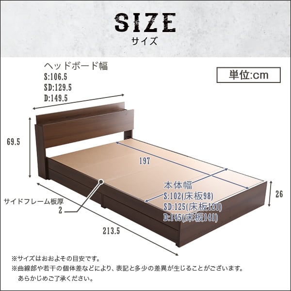 棚・収納付きヴィンテージチェストベッド シングル インテリア 家具 ベッド チェストベッド 収納
