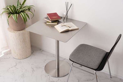 ダイニングテーブル カフェテーブル スクエア 幅60×奥行60×高さ72cm ダイニング家具 シルバー