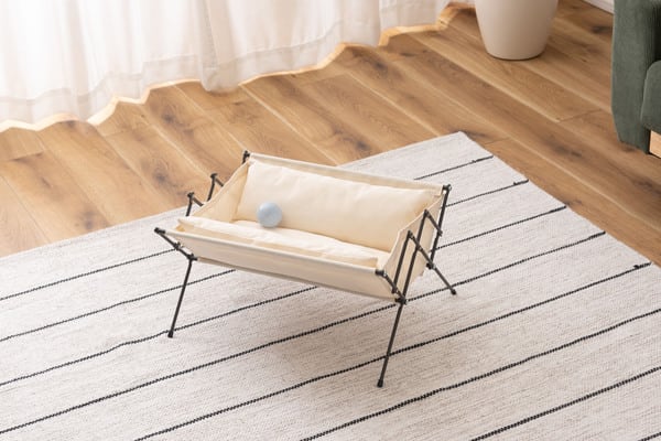 フォールディングペットベッド 幅50×奥行41×高さ26cm ベッド すのこベッド パイプベッド