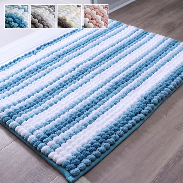 バスマット ペコラ BL 35X50 35×50cm ラグマット カーペット ラグ 絨毯 抗菌 消臭