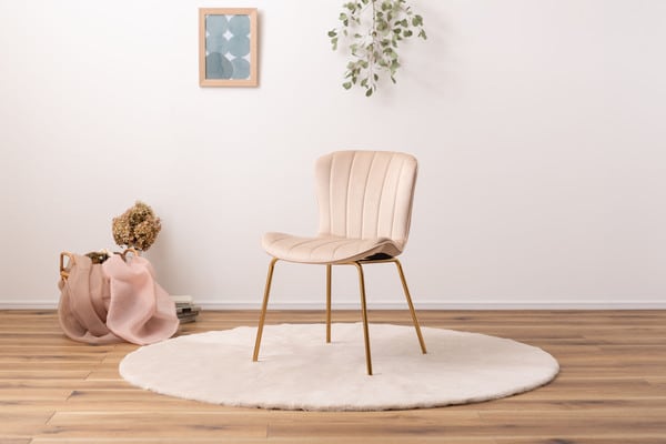 ダイニングチェア 幅49×奥行53×高さ75cm ダイニング家具 ベージュ グレー 背もたれ スチール