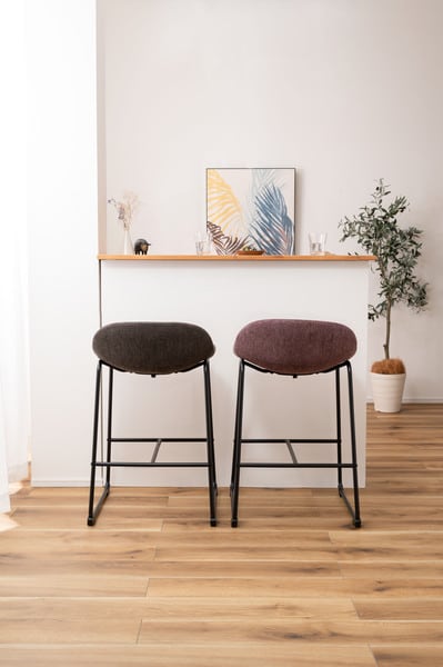 ダイニングチェア カウンターチェア 幅48.5×奥行50×高さ77.5cm ダイニング家具 パープル スチール