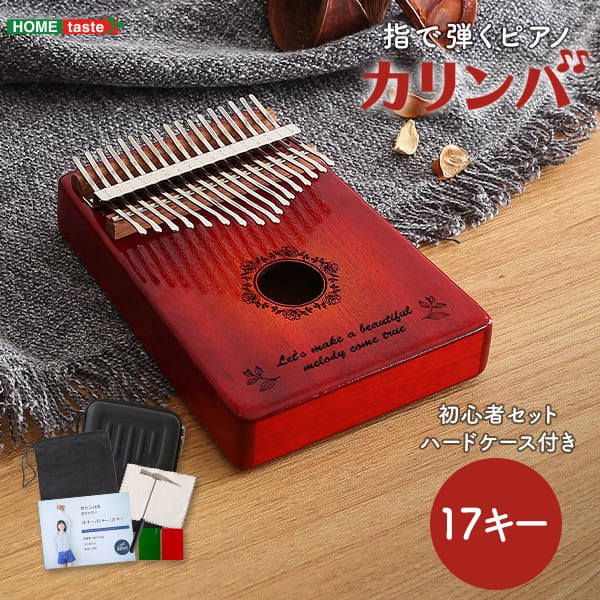 指で弾くピアノ カリンバ初心者セット 絵柄付きタイプ ハードケースつき カリンバ 親指ピアノ 楽器