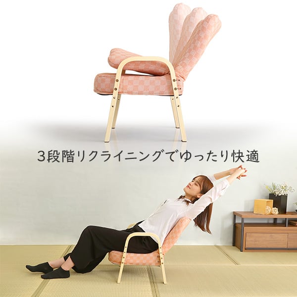 小柄な方にもぴったり! 腰掛高座椅子 棗 座椅子 全4色 クッション 腰痛対策 腰痛 ブラウン 和室