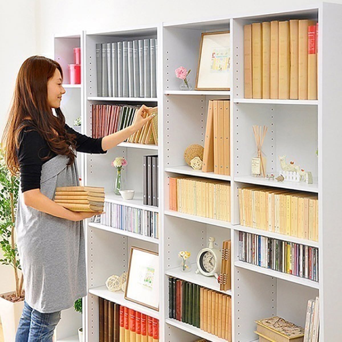 多目的ラック マガジンラック(幅90cm)オシャレで大容量な収納本棚 CDやDVDラックにも 本棚