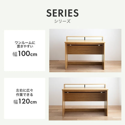 デスク 幅120cm モニター台付きデスク ワークデスク パソコンデスク 学習机 勉強机 平机