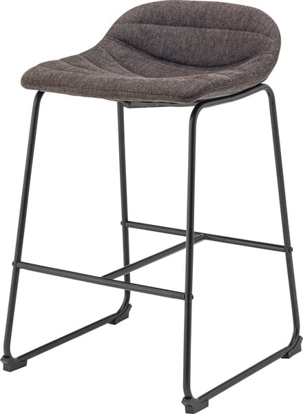 ダイニングチェア カウンターチェア ダイニング家具 幅48.5×奥行50×高さ77.5cm チャコールブラウン スチール