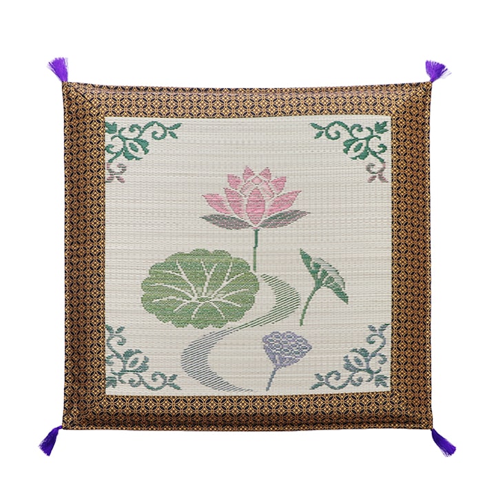 蓮の花 座布団 70X70 70×70cm 日用品 日本製 布団 クッション・座布団 お盆の準備や