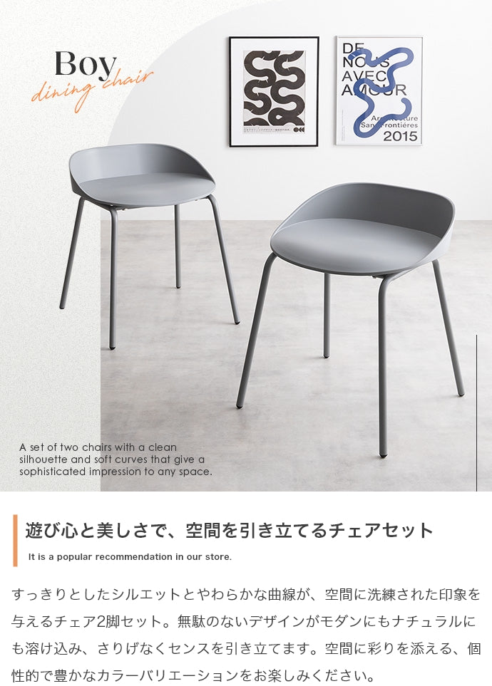 ダイニングセット 2脚セット Boy ダイニングチェア ダイニング家具
