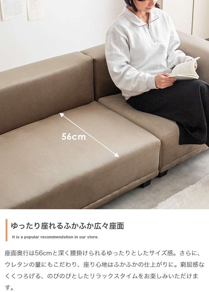ソファー 2人掛け 3点セット Celina 2人掛けカウチソファ ローソファー 二人掛け