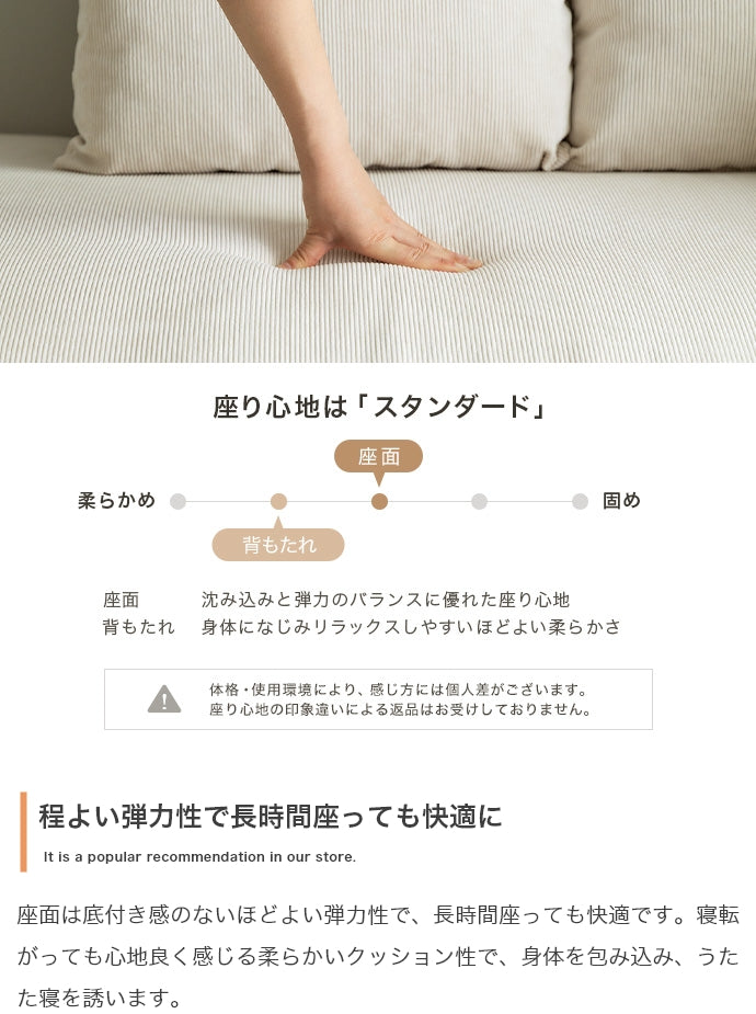 ソファー 2人掛け 2点セット Siena オットマン付き2人掛けカウチソファ ローソファー