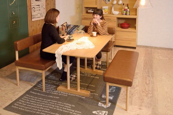 ダイニングチェア エコモ ソファ 幅110×奥行53×高さ74cm ダイニング家具 完成品 組立不要