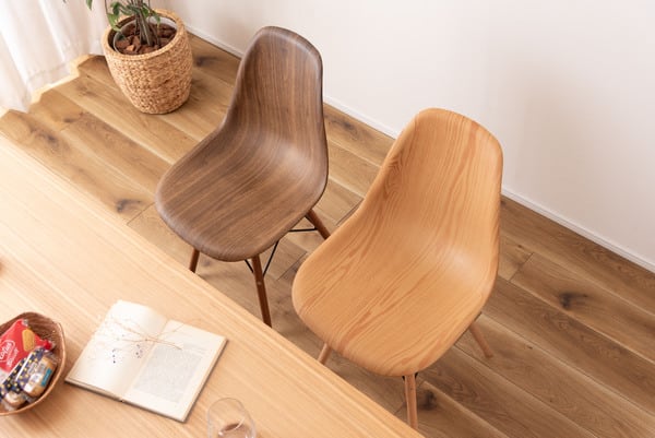 ダイニングチェア 幅46×奥行55×高さ81cm ダイニング家具 オーク ウォールナット 天然木
