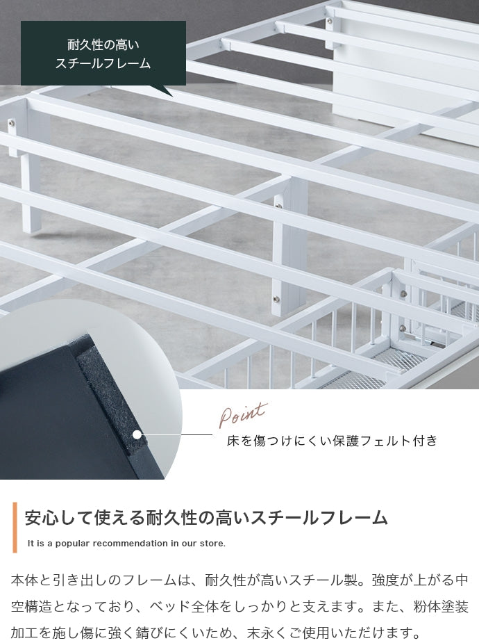 マットレス セミダブル Stock 引出し収納ベッド ボンネルマットレス付き ベッドマットレス