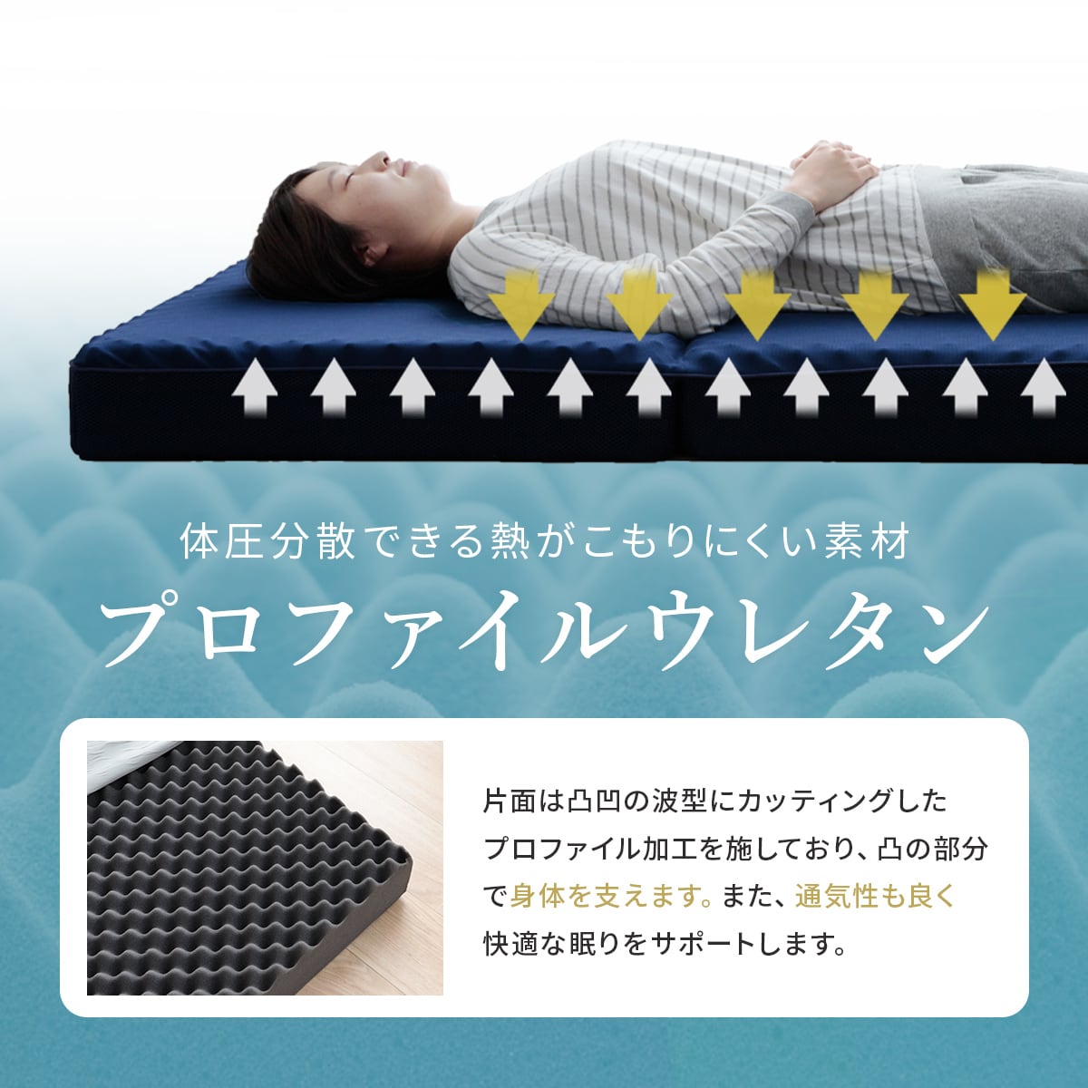 マットレス かためボリューム ダブル NV 135X195 135×195×12cm 敷布団 高反発