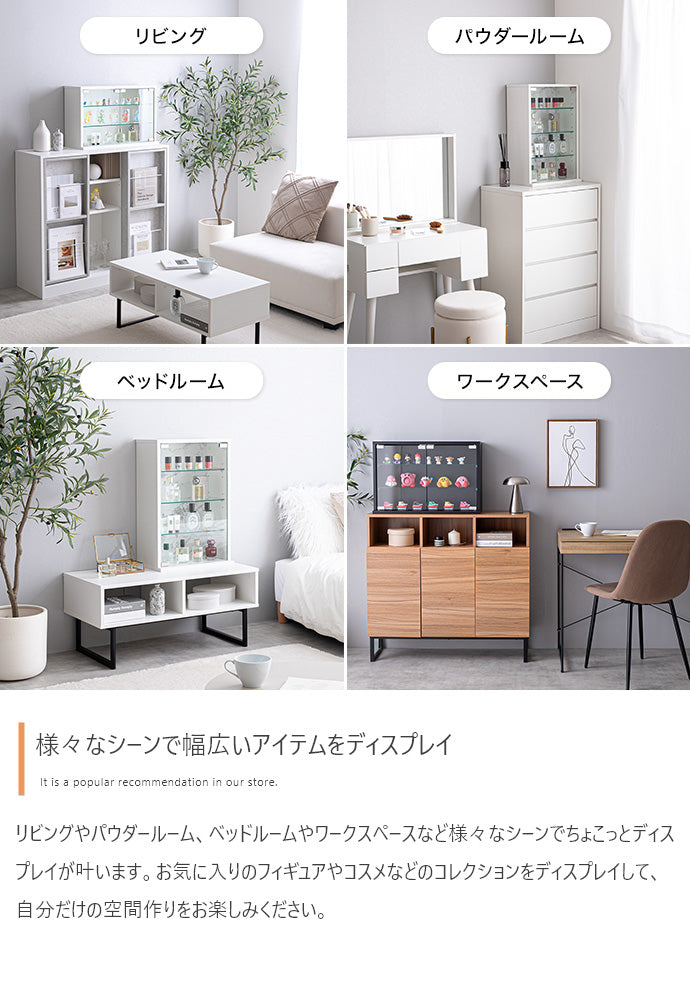 コレクションラック 幅60cm×高さ40cm Grami 卓上コレクションケース 横型 幅60cm