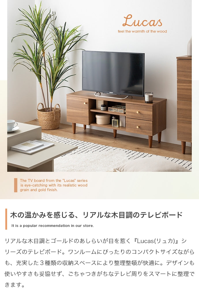 テレビ台 幅100cm Lucas 脚付きテレビボード ローボード TVボード AVボード